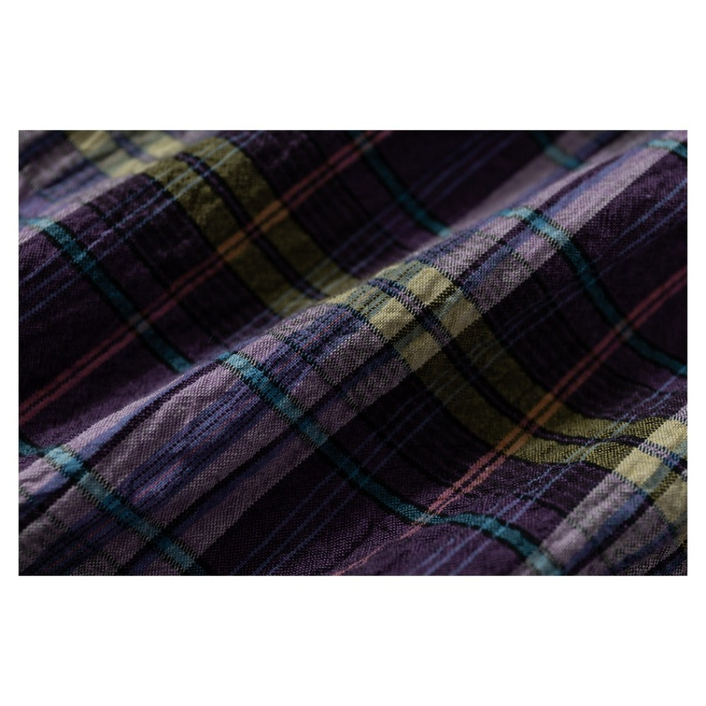 Purple Haze Plaid Tie-Back Shirt