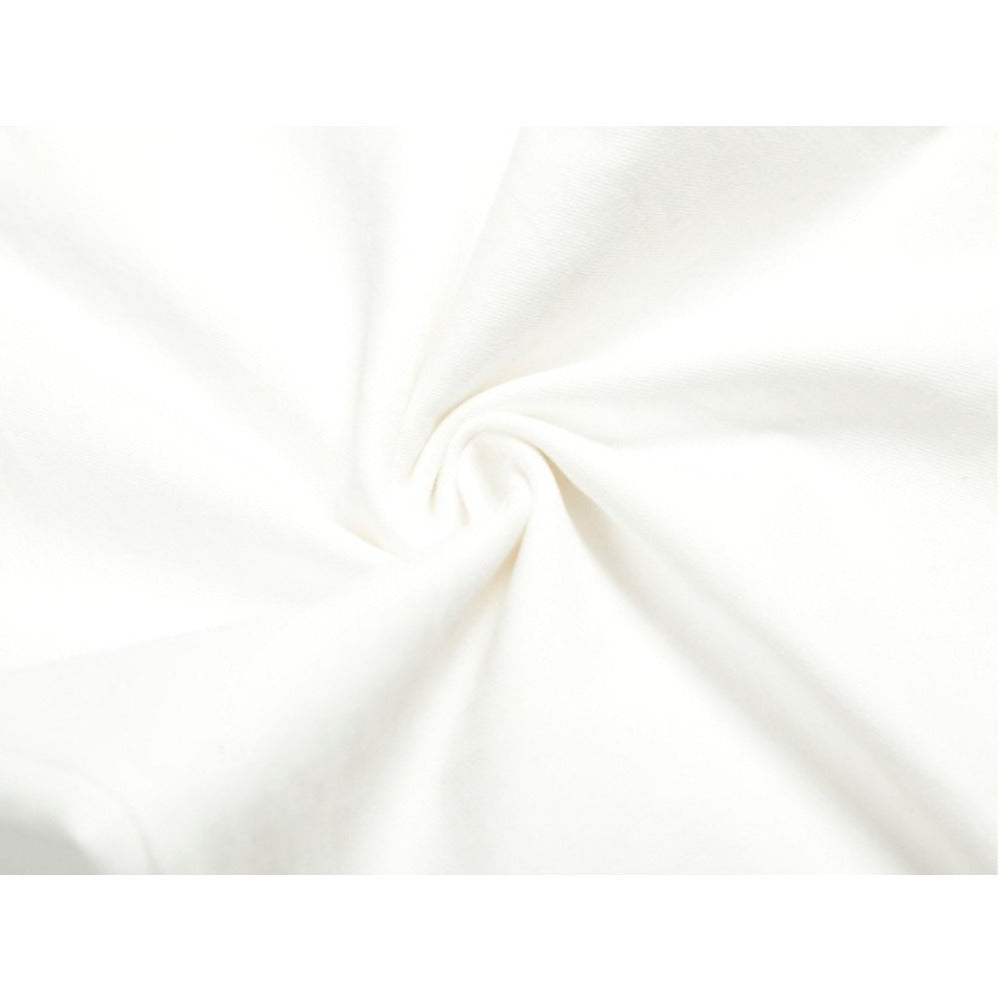 High-Waisted White Leopard Patch Wide-Leg Pants