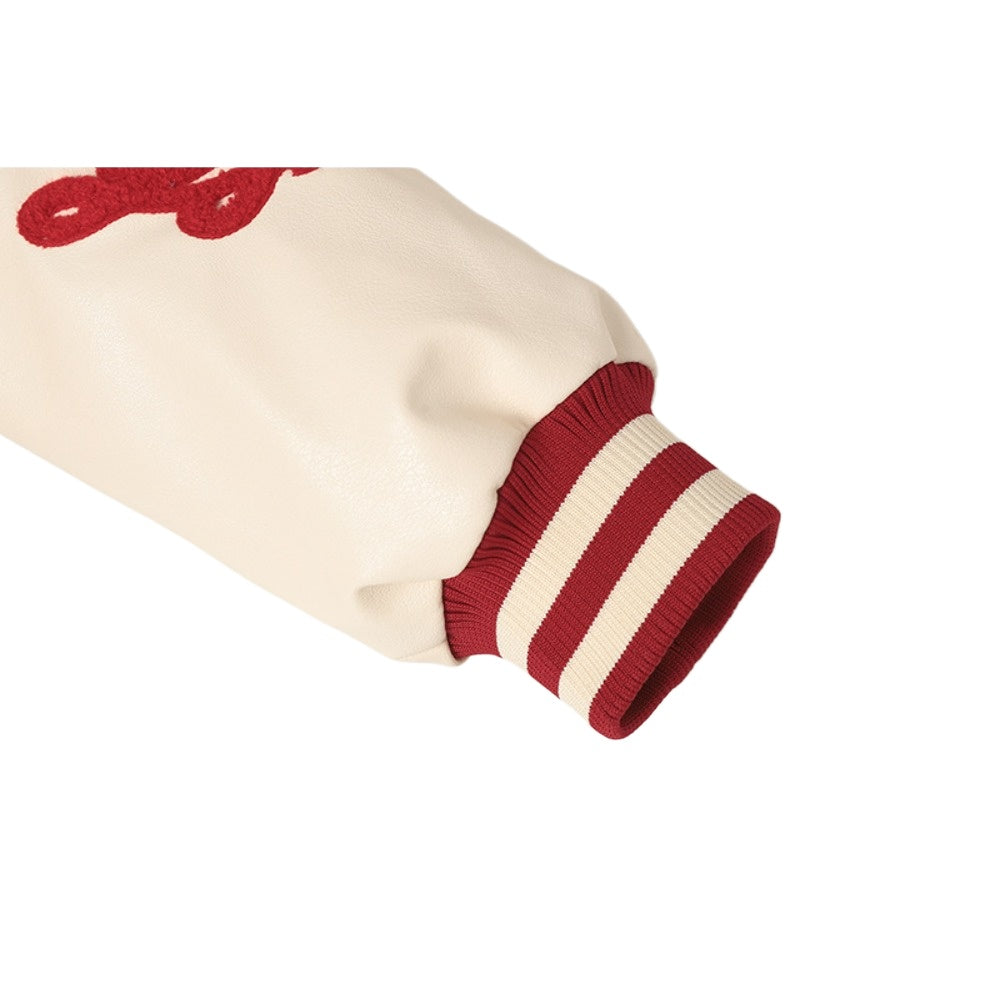 Vintage Horse Embroidered Patch Varsity Jacket