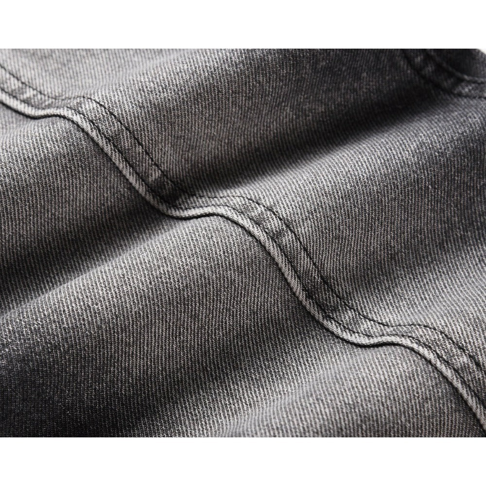 Black Gray Distressed Flared Jeans - Thrashink