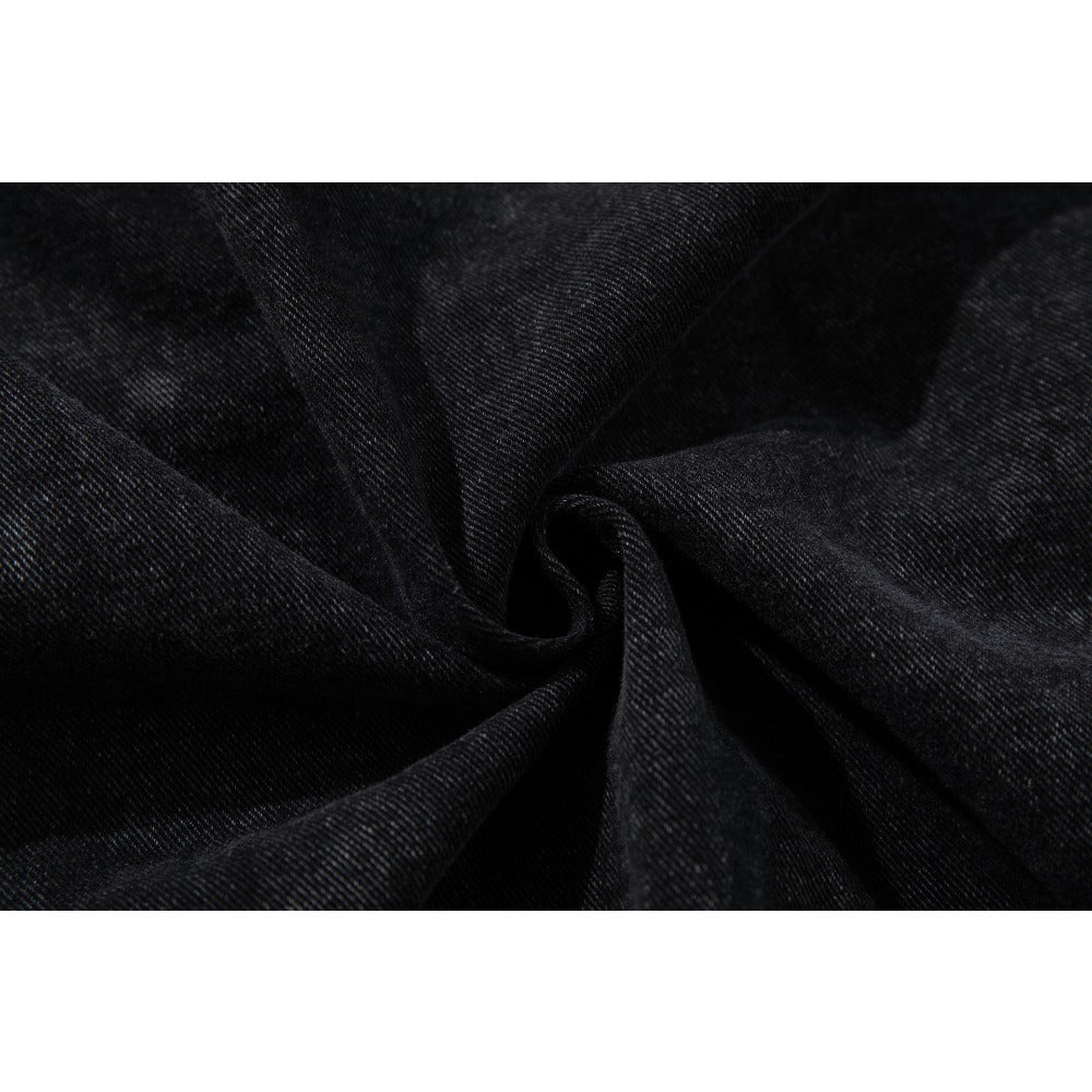 Washed Denim Toggle Hoodie