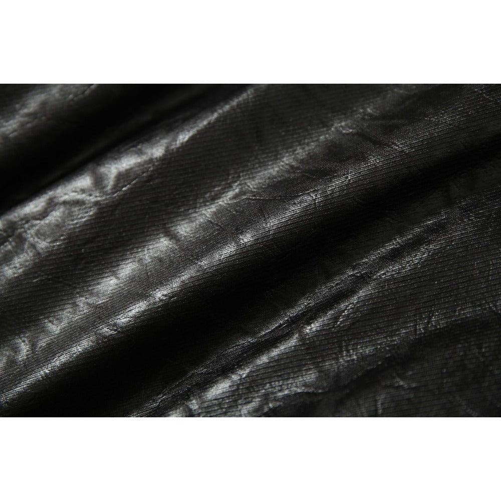 Faux Fur Trimmed Leather Hooded Padded Jacket - Thrashink