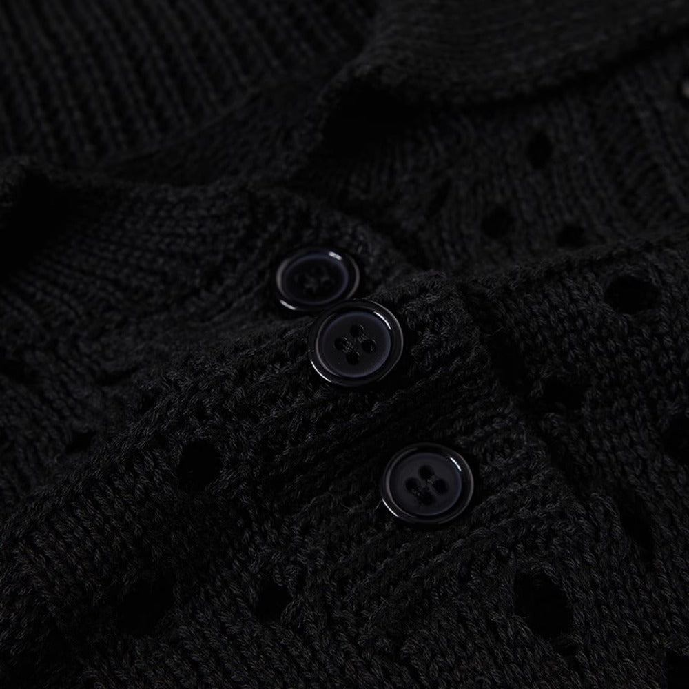 Hollow Mesh Grid Polo - Thrashink