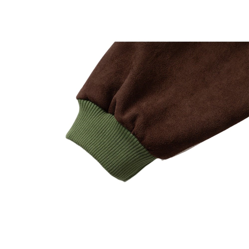 Jacquard Patchwork Corduroy Lapel Cotton Jacket - Thrashink