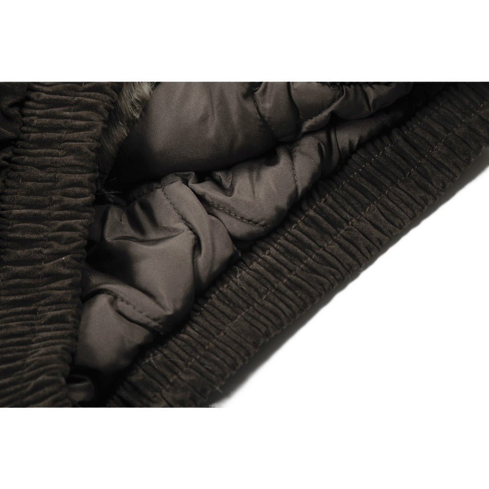 Leopard Fur Collar Cross - Embellished Jacket - Thrashink