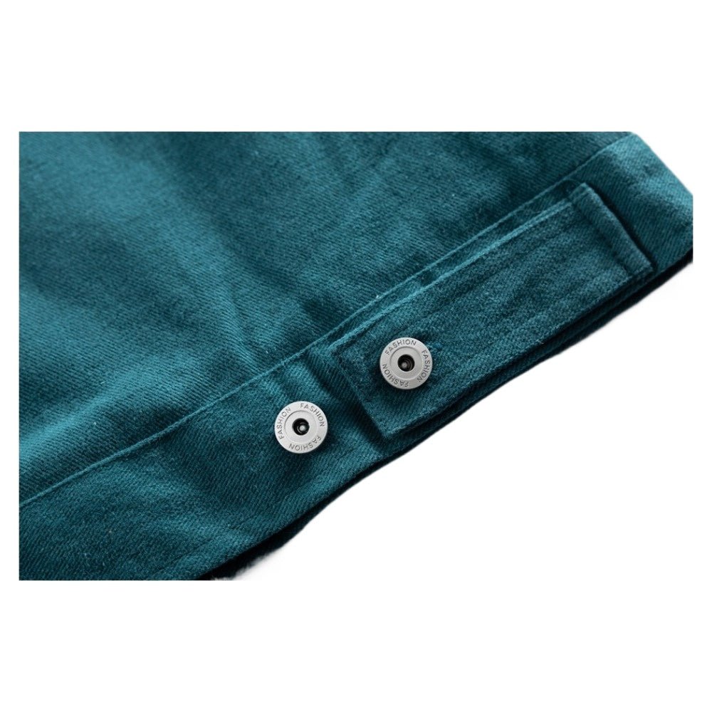 Retro Contrasting Collar Workwear Jacket - Thrashink