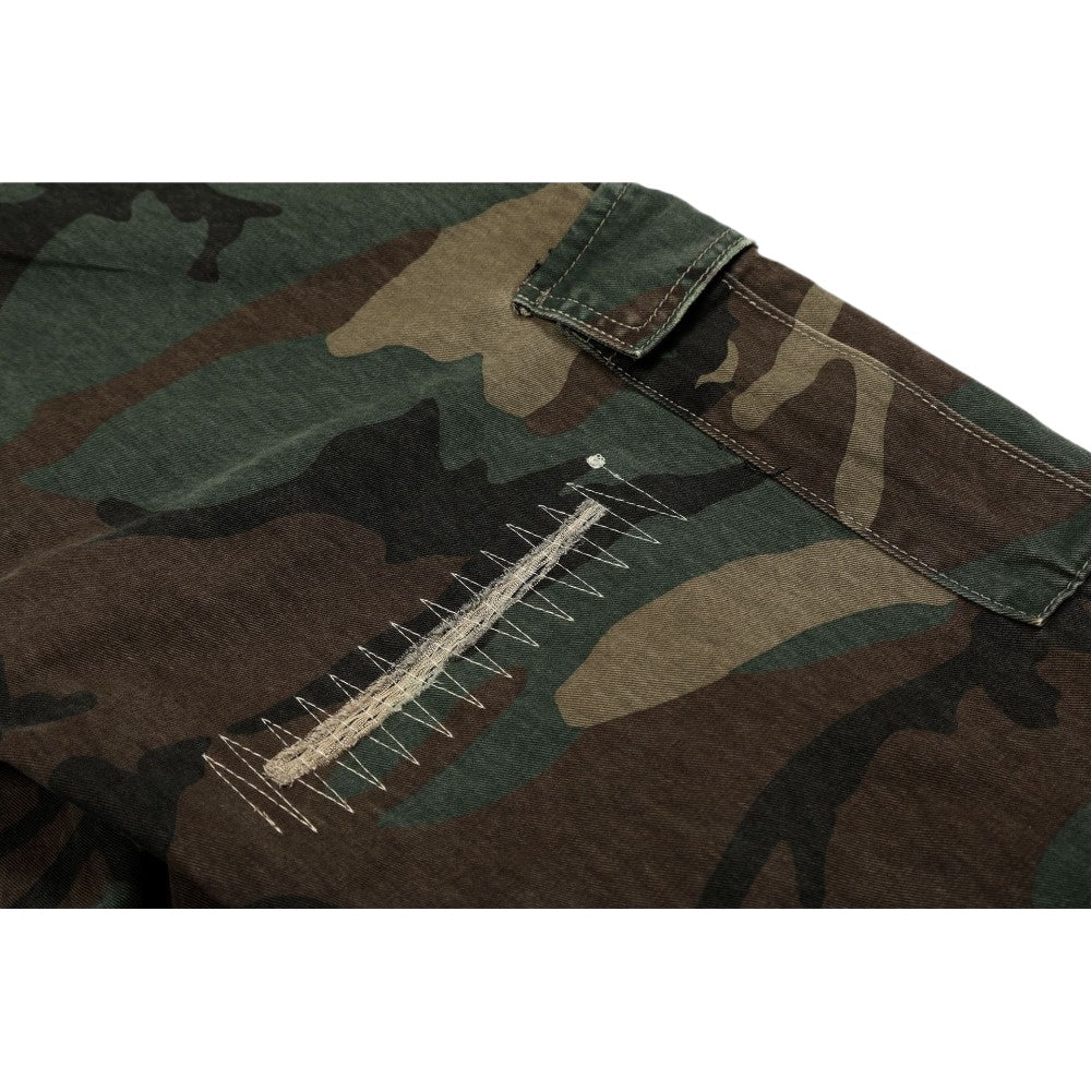 Ripped & Repaired Camo Cargo Pants - Thrashink