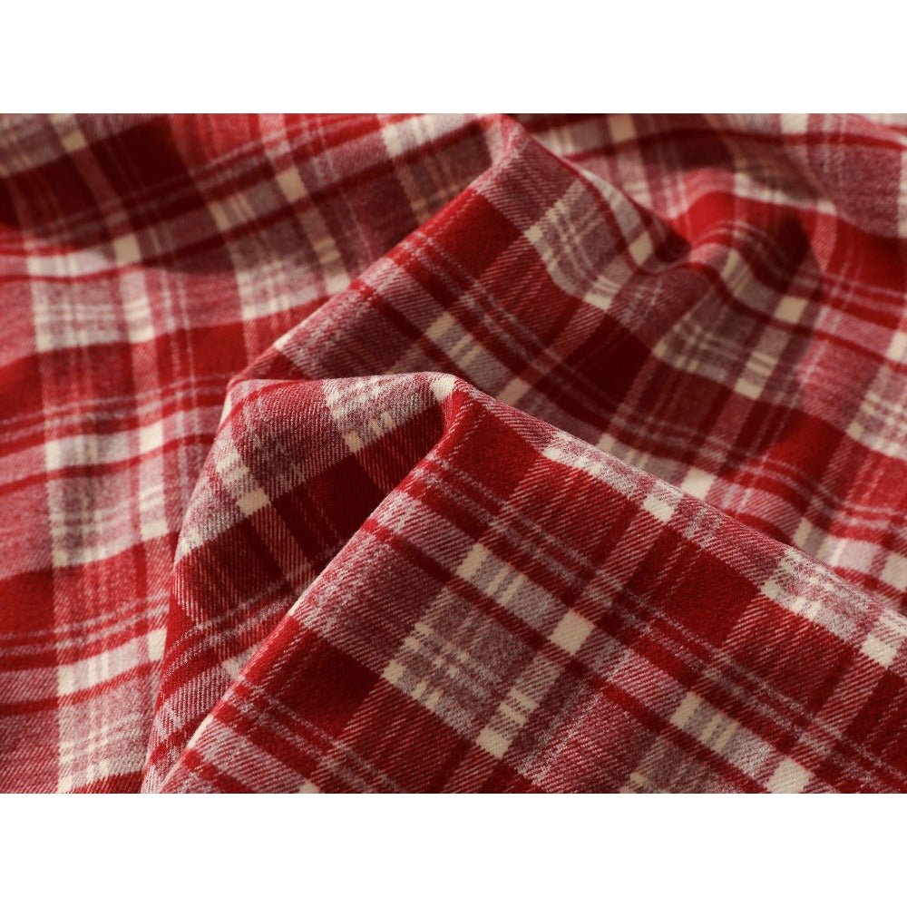 Vintage Cross Pearl Studded Plaid Shirt - Thrashink