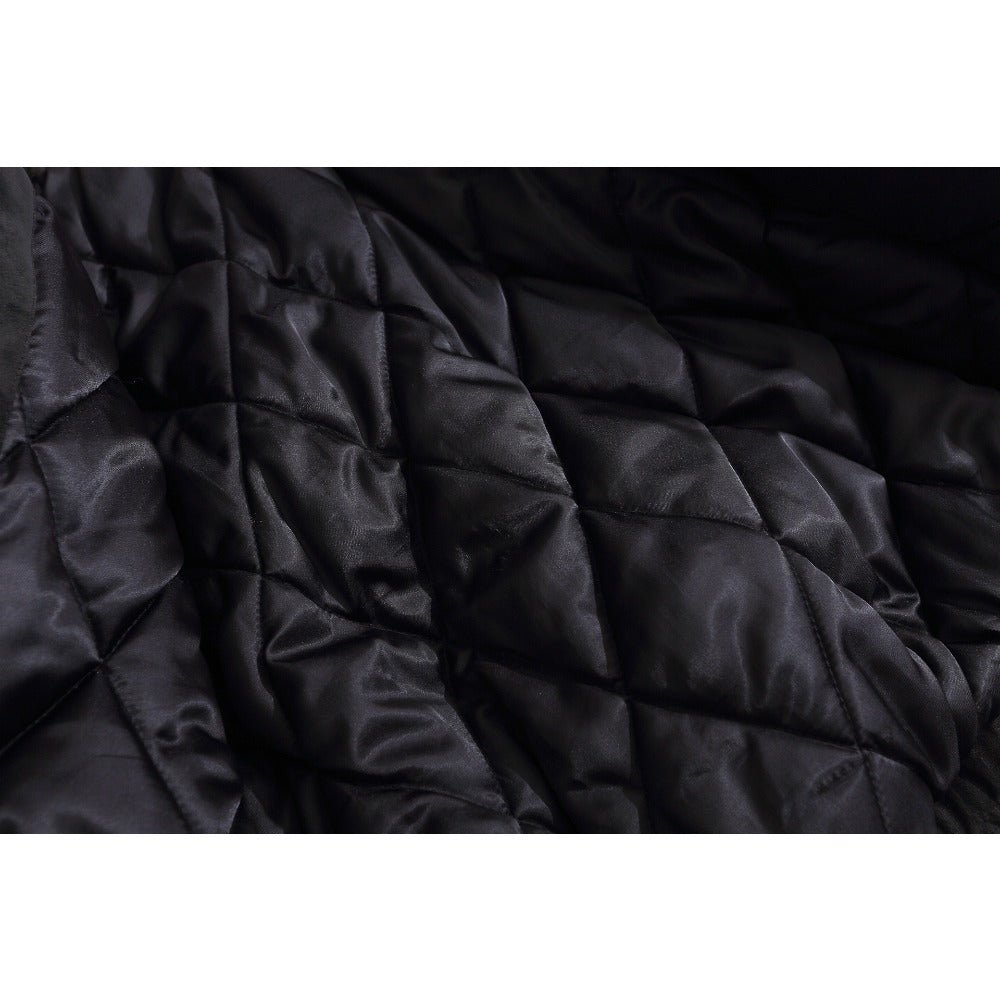 Vintage Faux Suede Shearling Trimmed Jacket - Thrashink