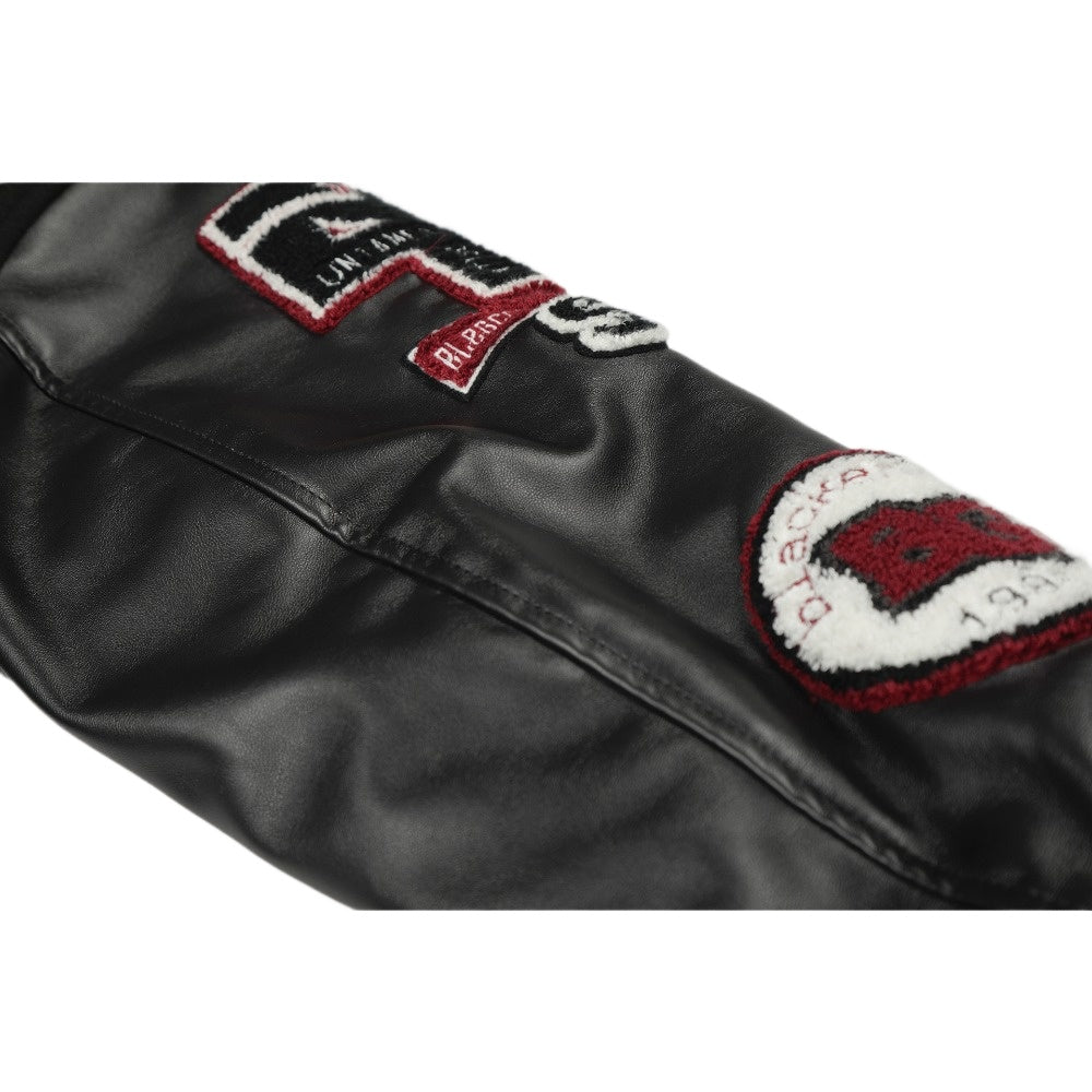 Wild At Heart Embroidered Varsity Padded Jacket - Thrashink