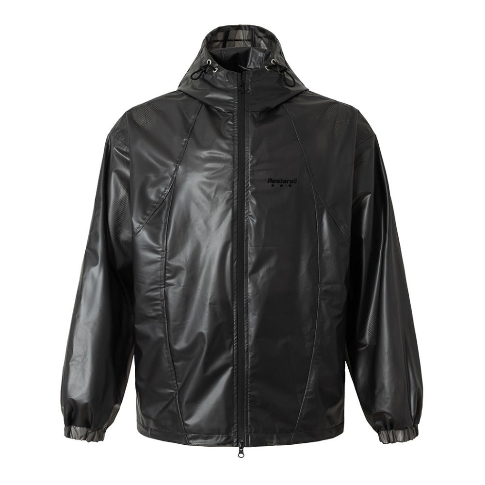 '033' Hidden One Windproof Leather Jacket - Thrashink
