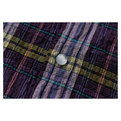 Purple Haze Plaid Tie-Back Shirt