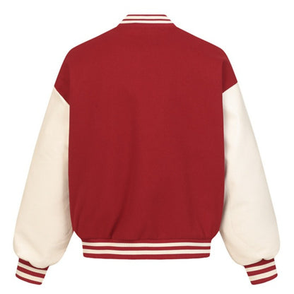 Vintage Horse Embroidered Patch Varsity Jacket