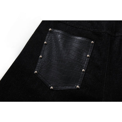 Shadow Rivet Wide-Leg Jeans