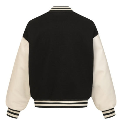 Vintage Horse Embroidered Patch Varsity Jacket