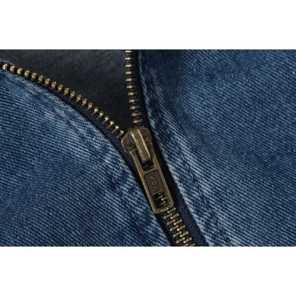 Unisex Washed Denim Track Jacket