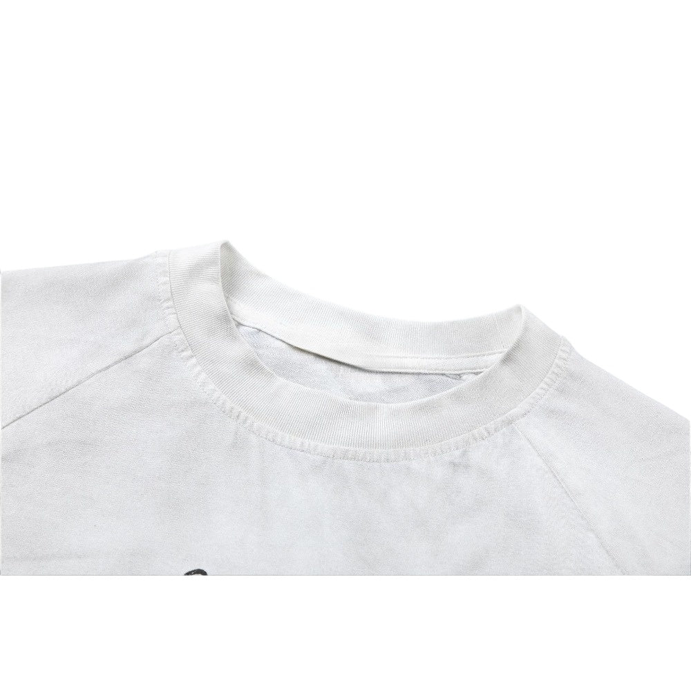 Retro Dice Print Contrast Sleeve T-Shirt