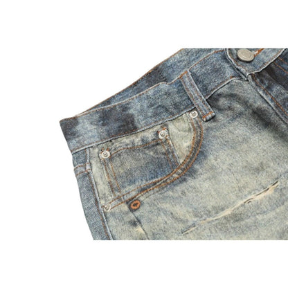 3D - printed Wasteland - style Distressed Jeans - Thrashink