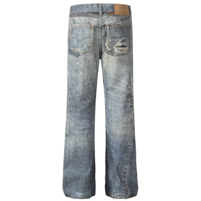 3D - printed Wasteland - style Distressed Jeans - Thrashink
