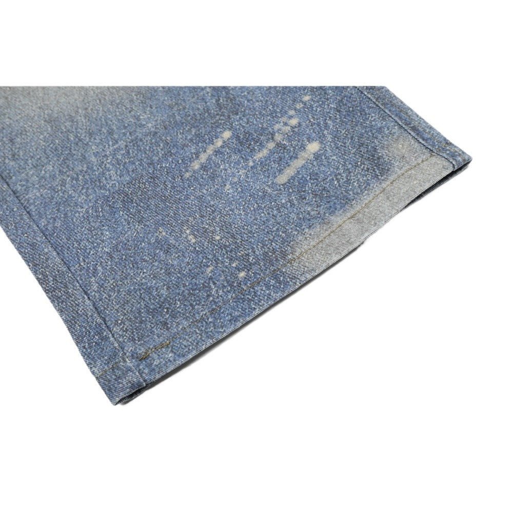 3D Rivet Belt Printed Distressed Washed Jeans - Thrashink