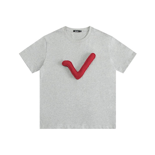 3D Symbol "✓" Short Sleeve T-Shirt - Thrashink