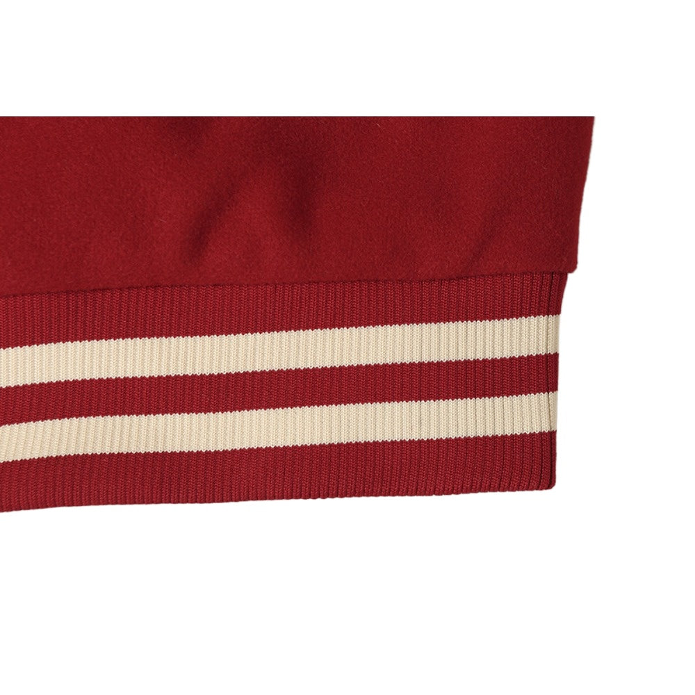 Vintage Horse Embroidered Patch Varsity Jacket