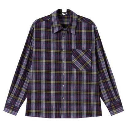 Purple Haze Plaid Tie-Back Shirt
