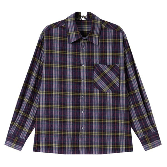 Purple Haze Plaid Tie-Back Shirt