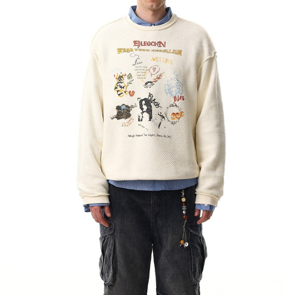Vintage Doodle Reversible Sweatshirt