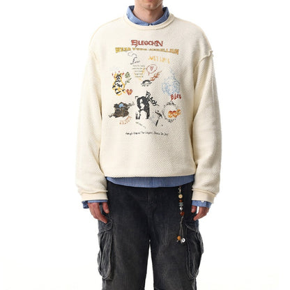 Vintage Doodle Reversible Sweatshirt