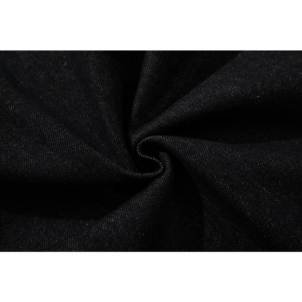 High Waist Multi-Button Baggy Jeans