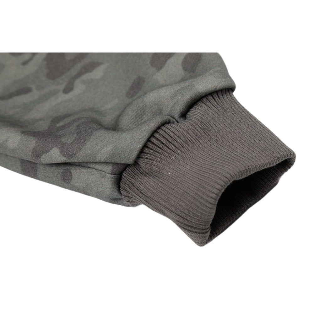 Camo Patchwork Zip-Up Hoodie