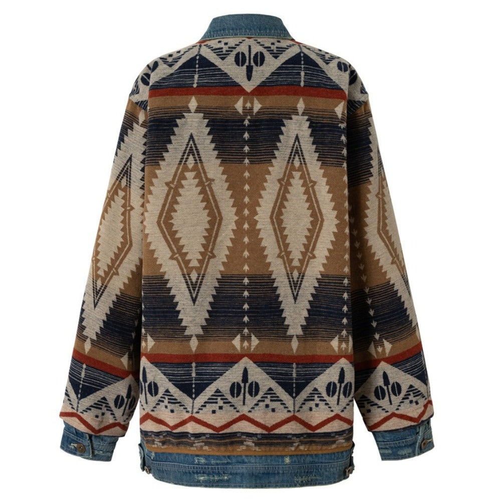 Navajo Denim Trim Vintage Jacket