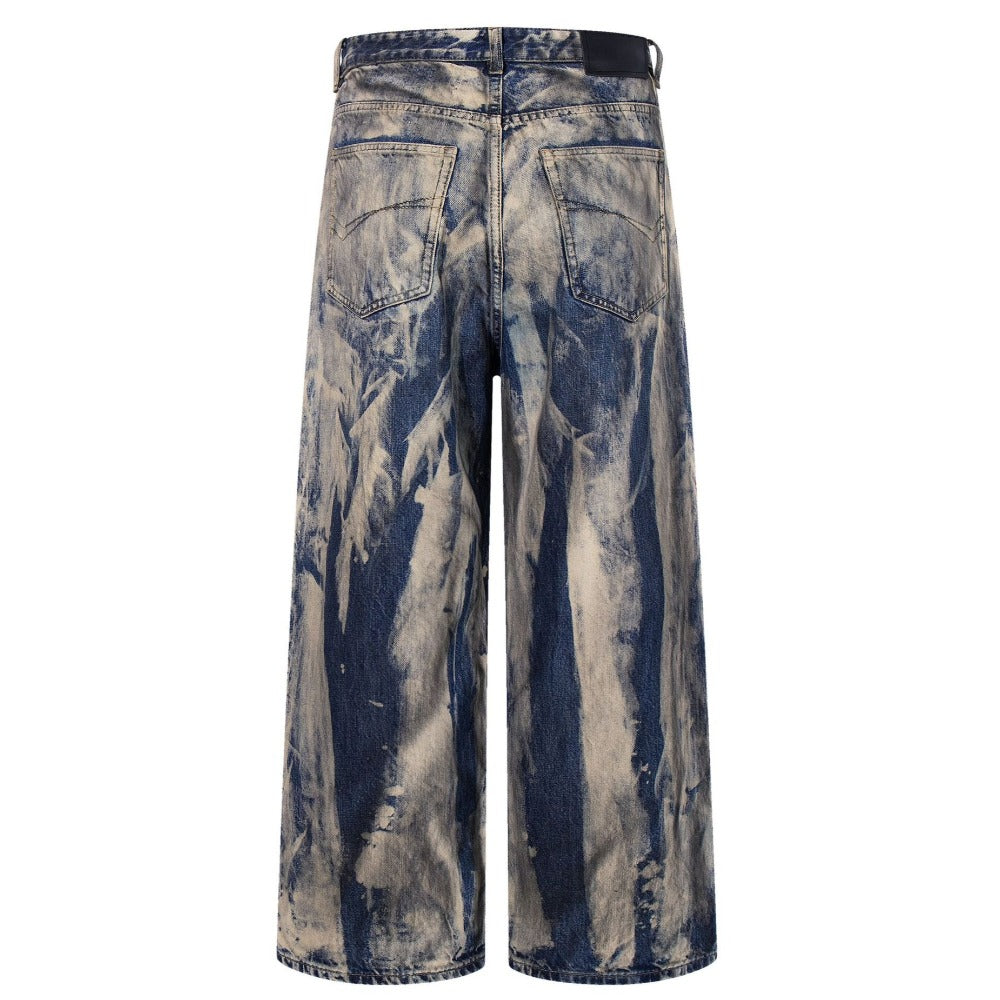 Bleached Marble Baggy Jeans