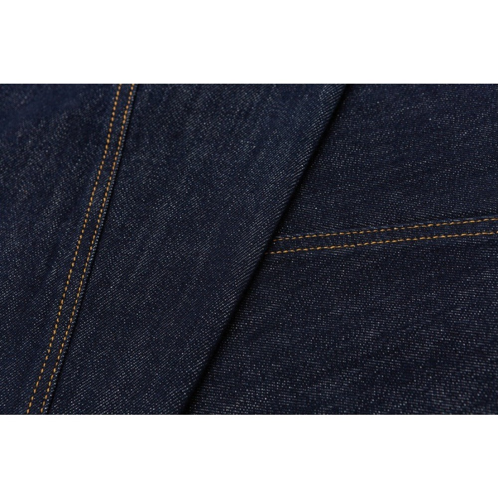 Side Button Raw Denim Balloon Jeans