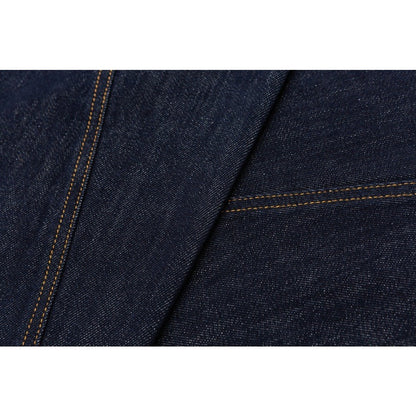 Side Button Raw Denim Balloon Jeans