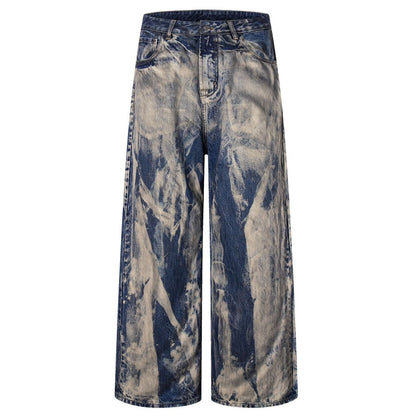 Bleached Marble Baggy Jeans