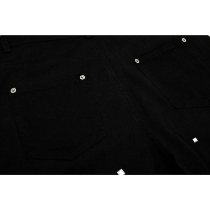 Sparkle Square Wide-Leg Jeans