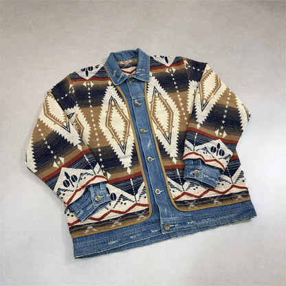 Navajo Denim Trim Vintage Jacket