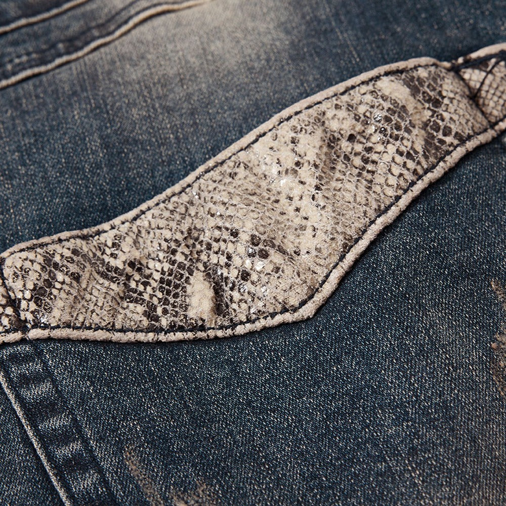 Retro Hand-Finished Whisker Flare Jeans