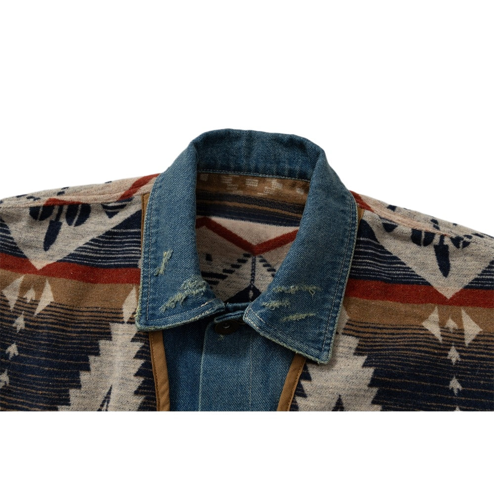 Navajo Denim Trim Vintage Jacket