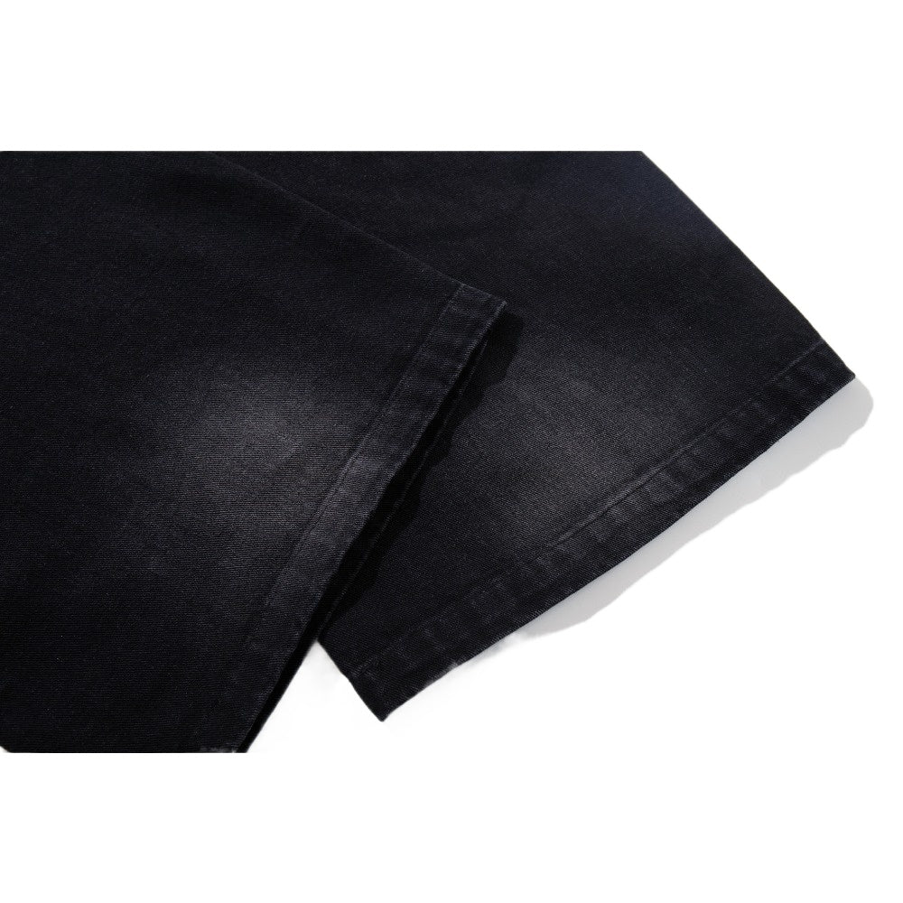 Distressed Snake Print Baggy Jeans