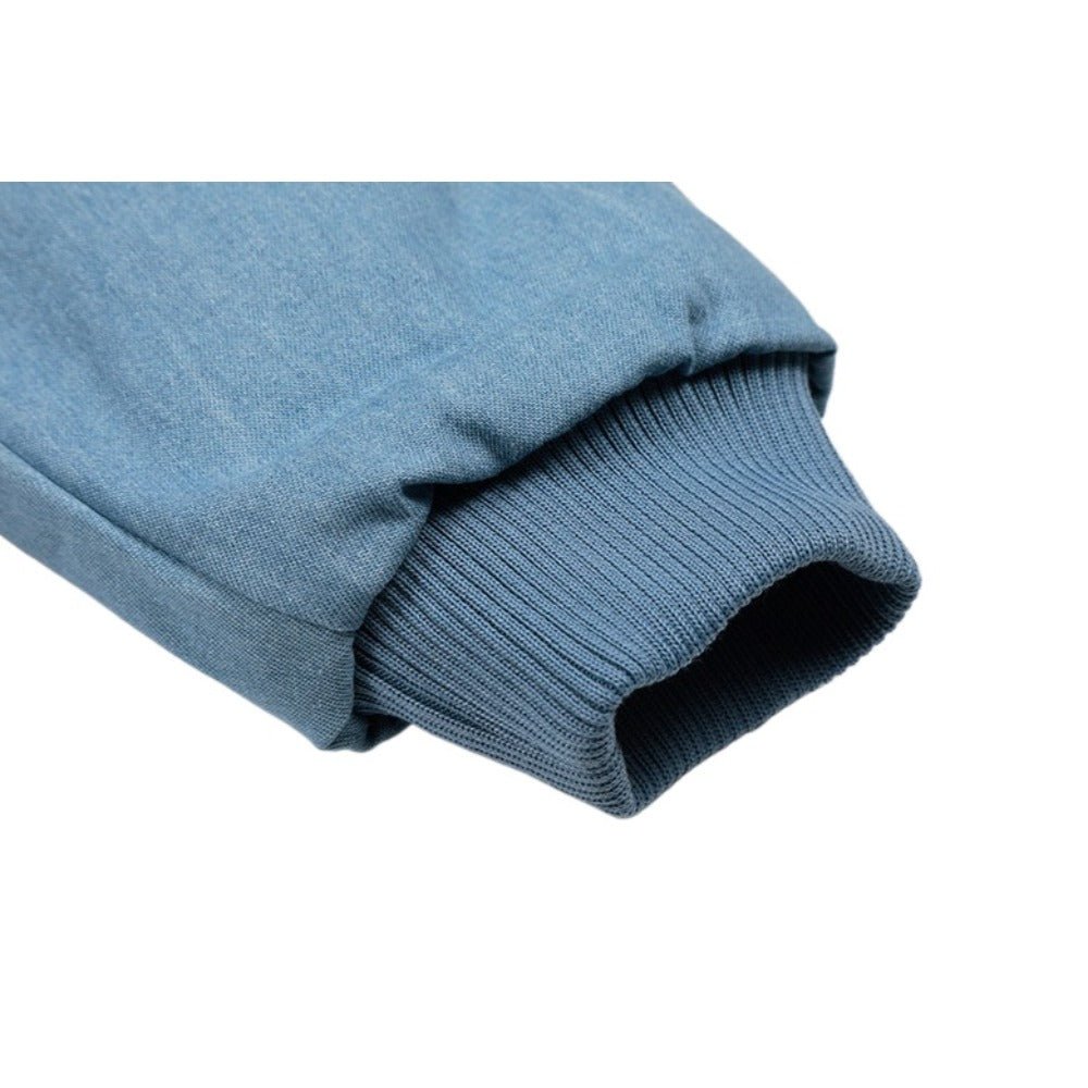 97 Hooded Denim Graphic Padded Jacket - Thrashink