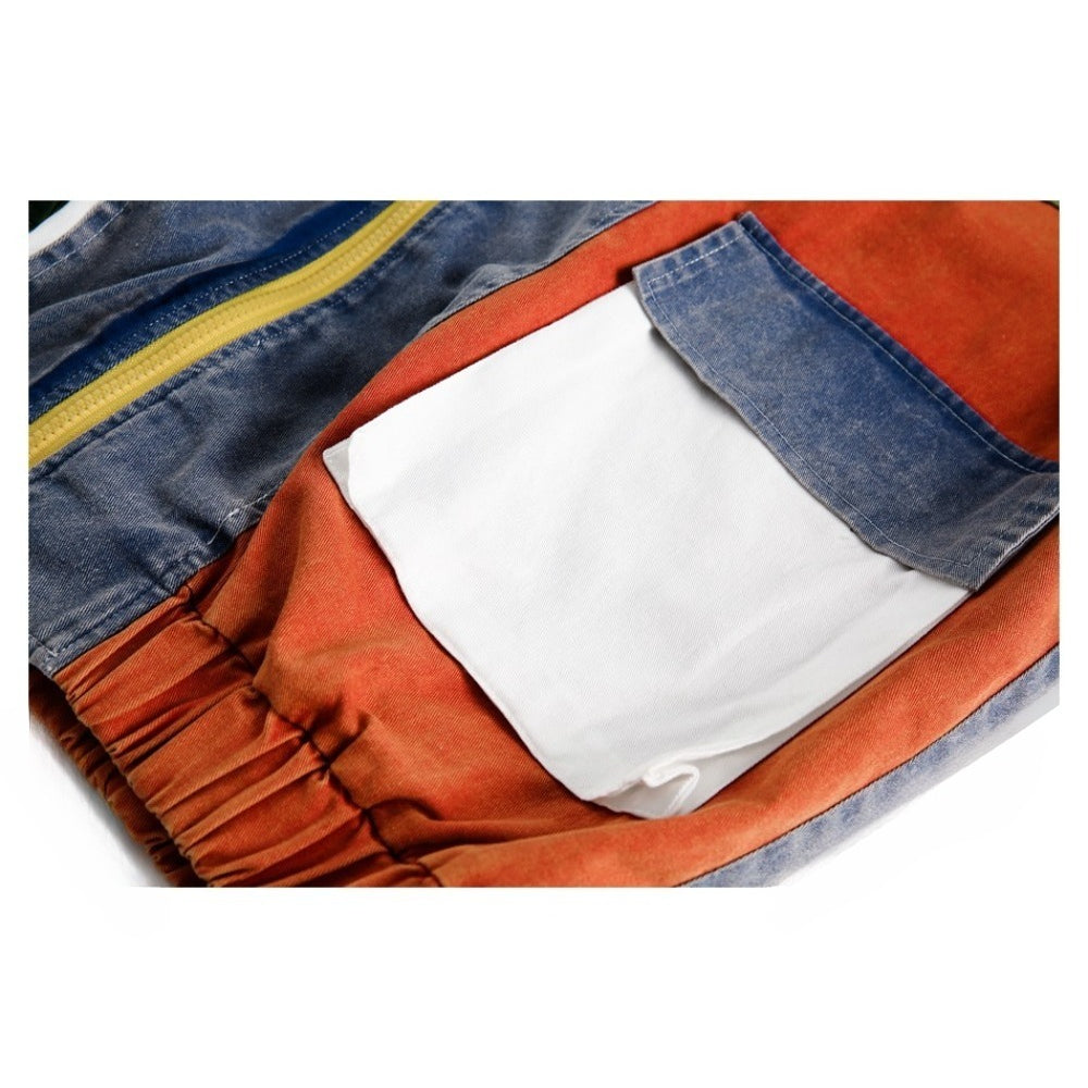 90s Retro Colorblock Patchwork Track Jacket