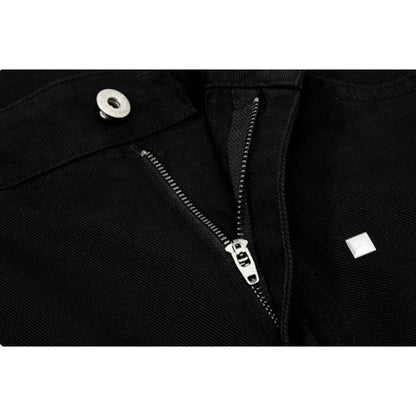 Sparkle Square Wide-Leg Jeans