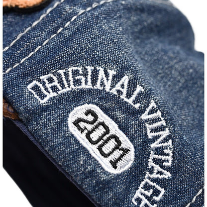 "American" Denim Suede Baseball Cap - Thrashink