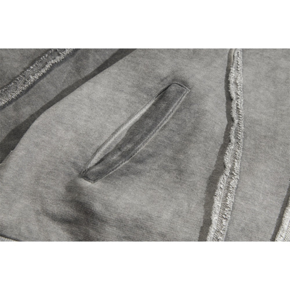 Ashen Wasteland Acid - Wash Metal Zip - Up Hoodie - Thrashink