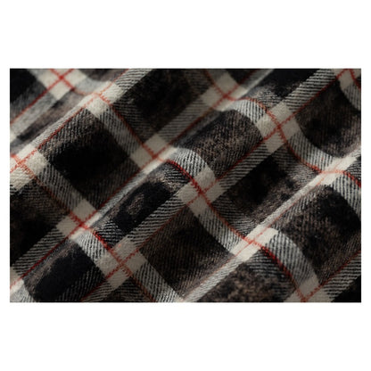 Black and White Distressed Frayed Shirt