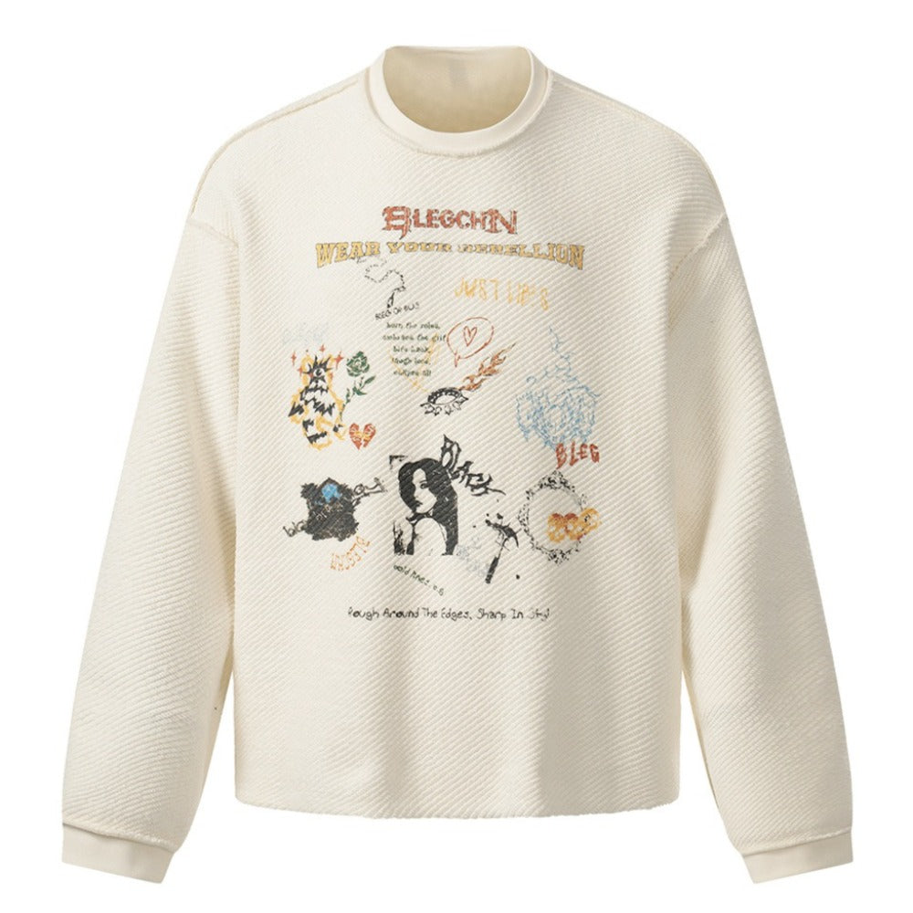 Vintage Doodle Reversible Sweatshirt