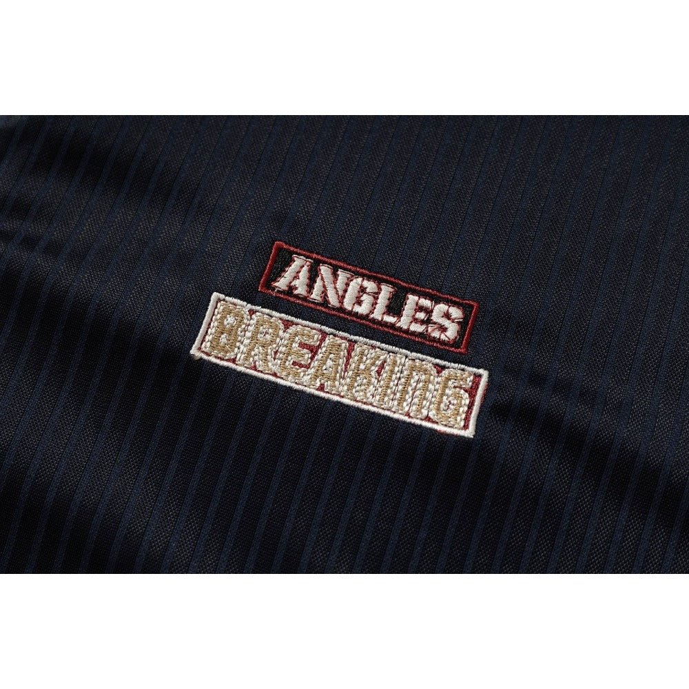 Badge Embroidered Fake Two Piece Polo Shirt - Thrashink